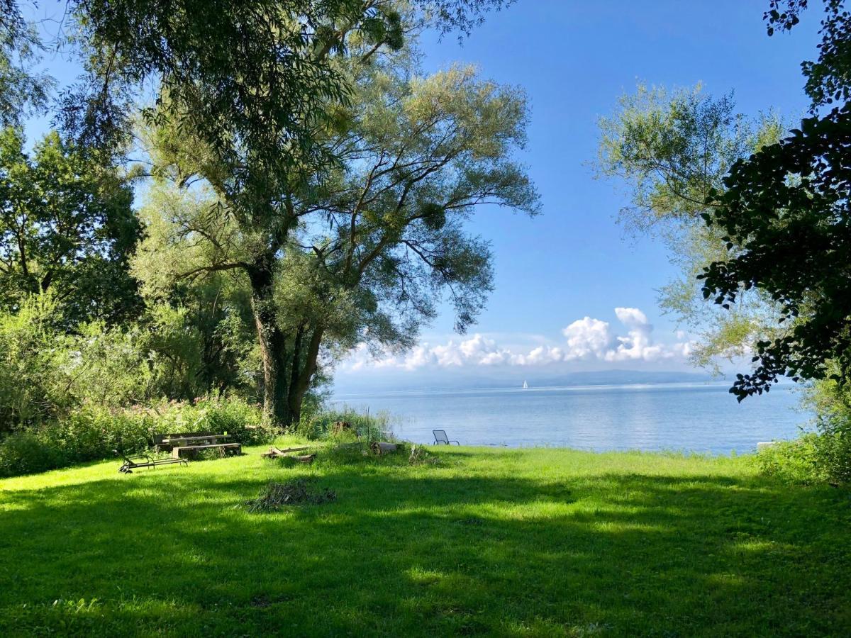Ferien-Apartment Eisvogel Im Naturschutzgebiet Mit Privatstrand Friedrichshafen Bagian luar foto